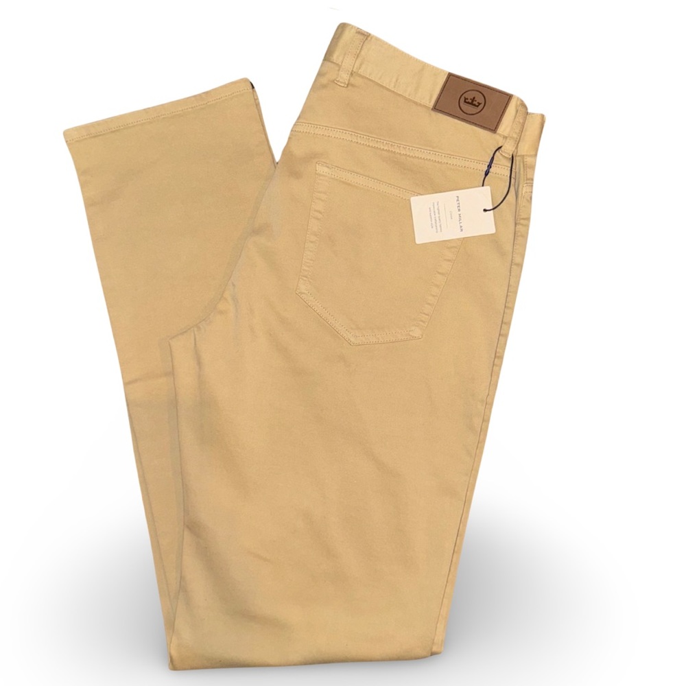 Peter Millar Ultimate 5-Pocket Straight Leg Sateen Pants Beige / Khaki